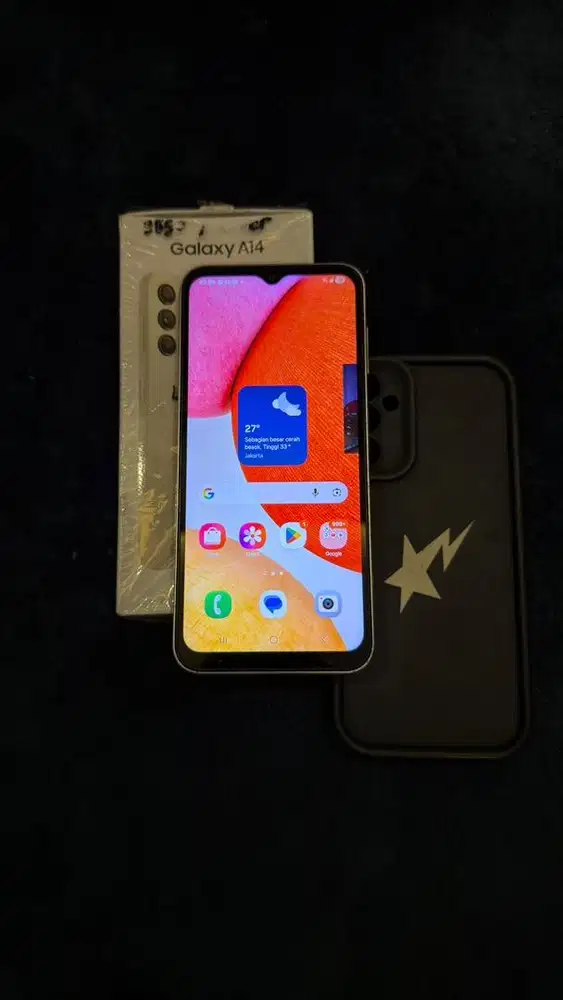 Samsung A14 silver 4/128GB SEIN Lengkap
