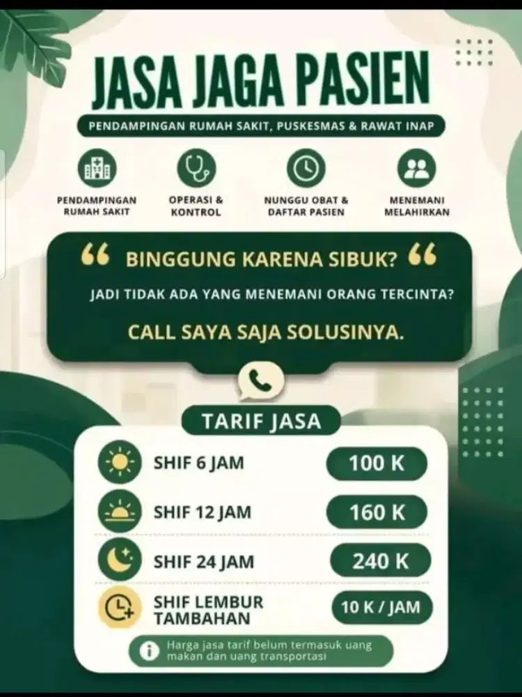 Jasa Jaga Pasien Atau Jasa Lain Nya