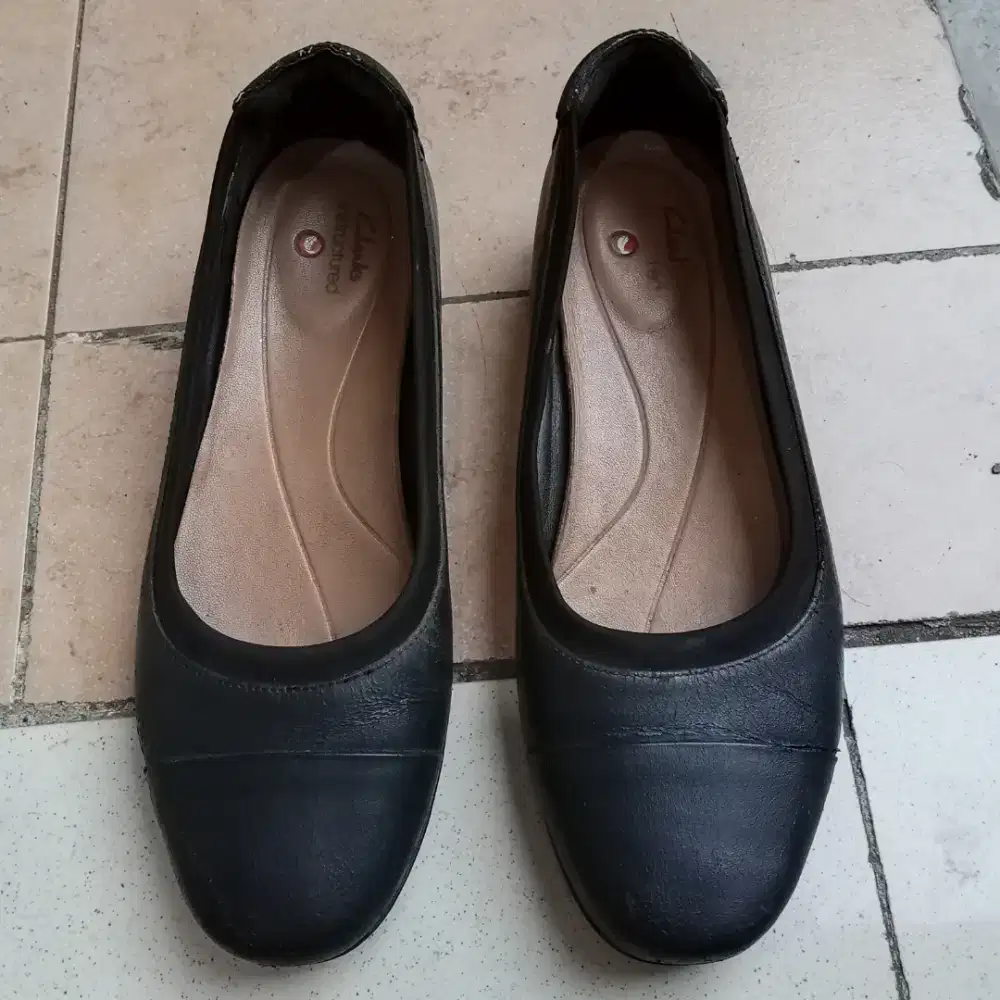 Sepatu flast shoes clark kulit