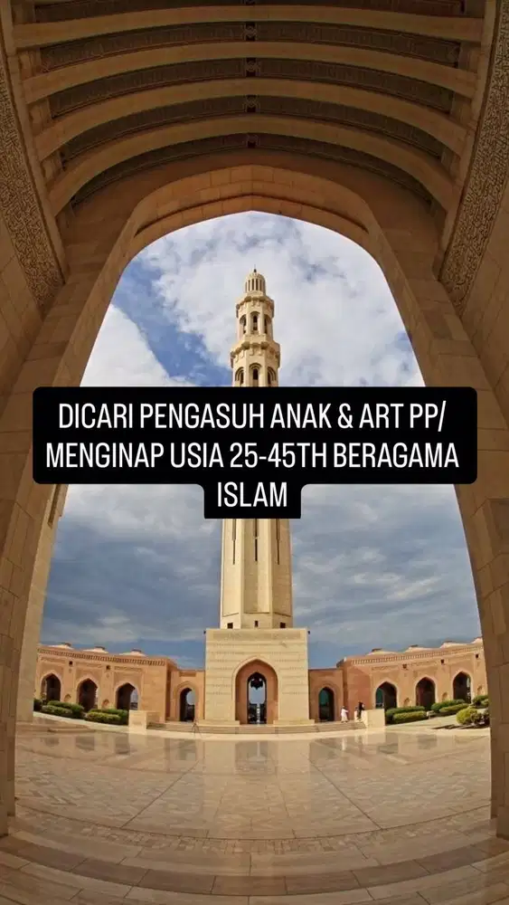 Lowongan Pengasuh Anak dan Asisten Rumah Tangga-Pulang Pergi/Menginap
