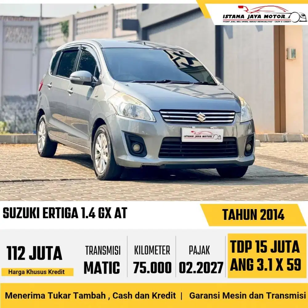 LOW KM !! Suzuki Ertiga GX 1.4 Automatic 2014