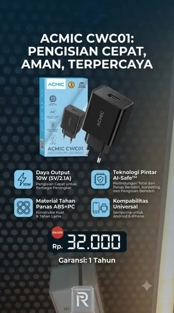 ACMIC CWC01 FAST CHARGING ADAPTOR