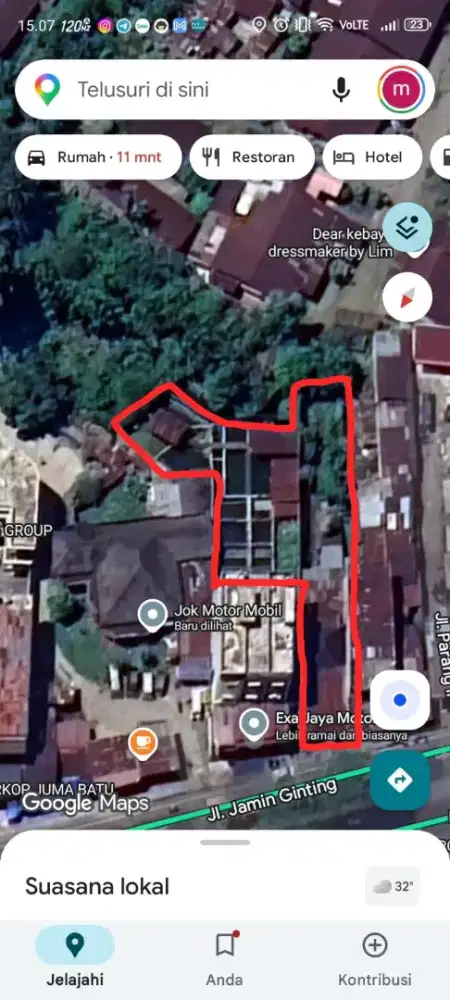 Dijual Tanah dan bangunan