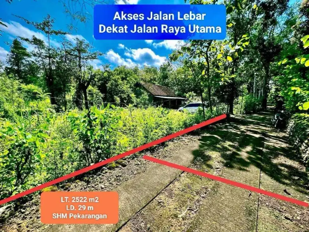 Jual tanah Murah pekarangan dekat Kota Wonosari Gunungkidul strategis