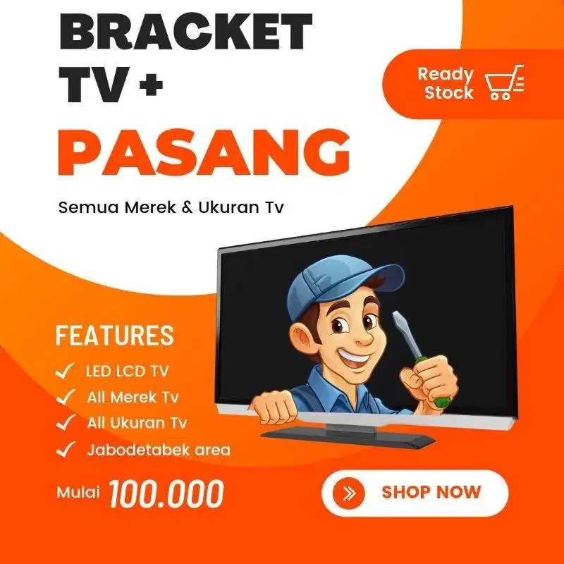 jasa pasang bracket tv murah tanpa embel embel tangerang kota