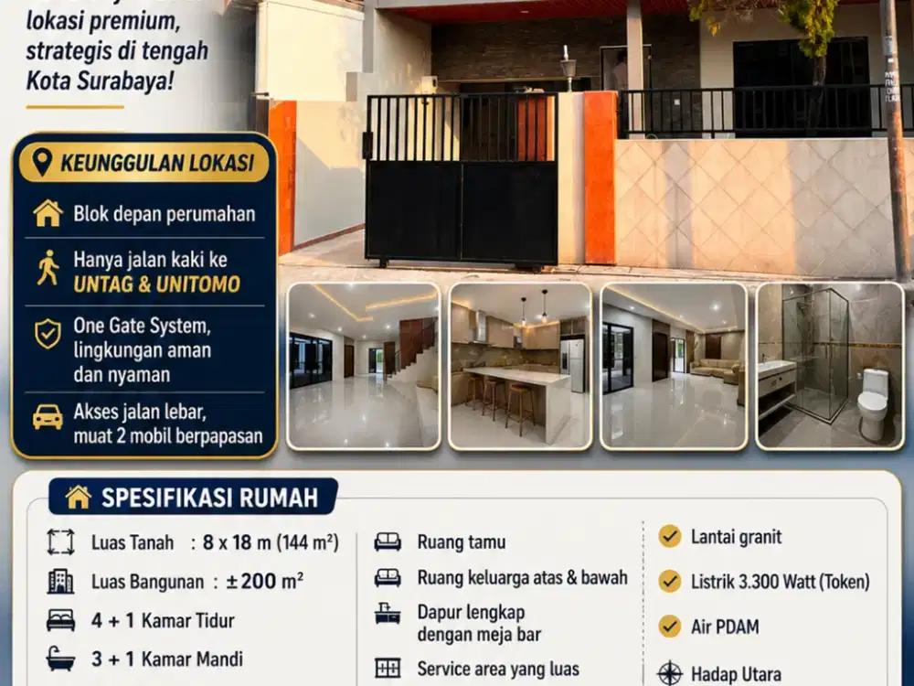 DIJUAL RUMAH RENOVASI BARU – NGINDEN INTAN, SURABAYA