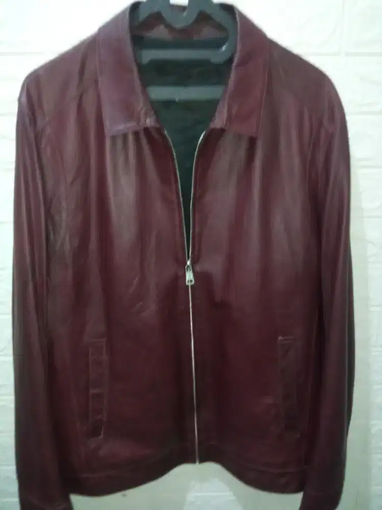 Jaket kulit asli brand italy LD 115 kondisi 95%