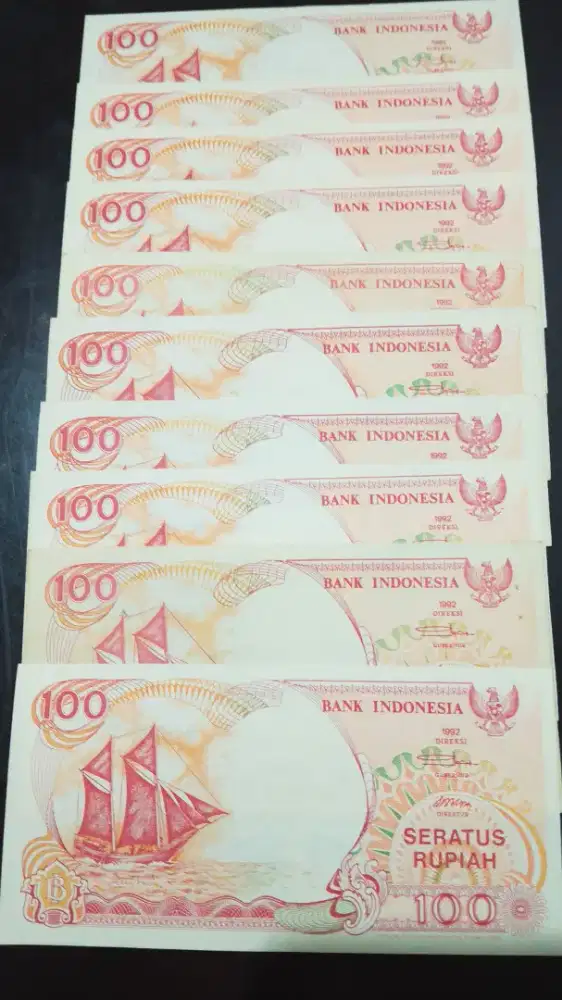 Uang Kertas Kuno Perahu Pinisi 1992.