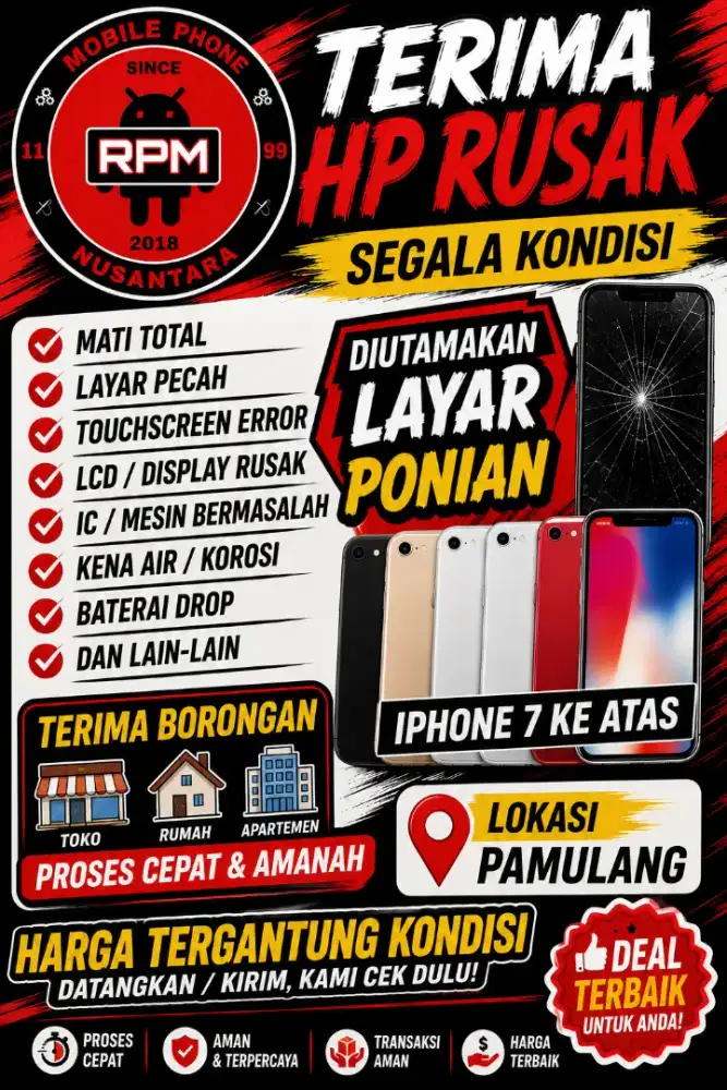 Terima hp rusak