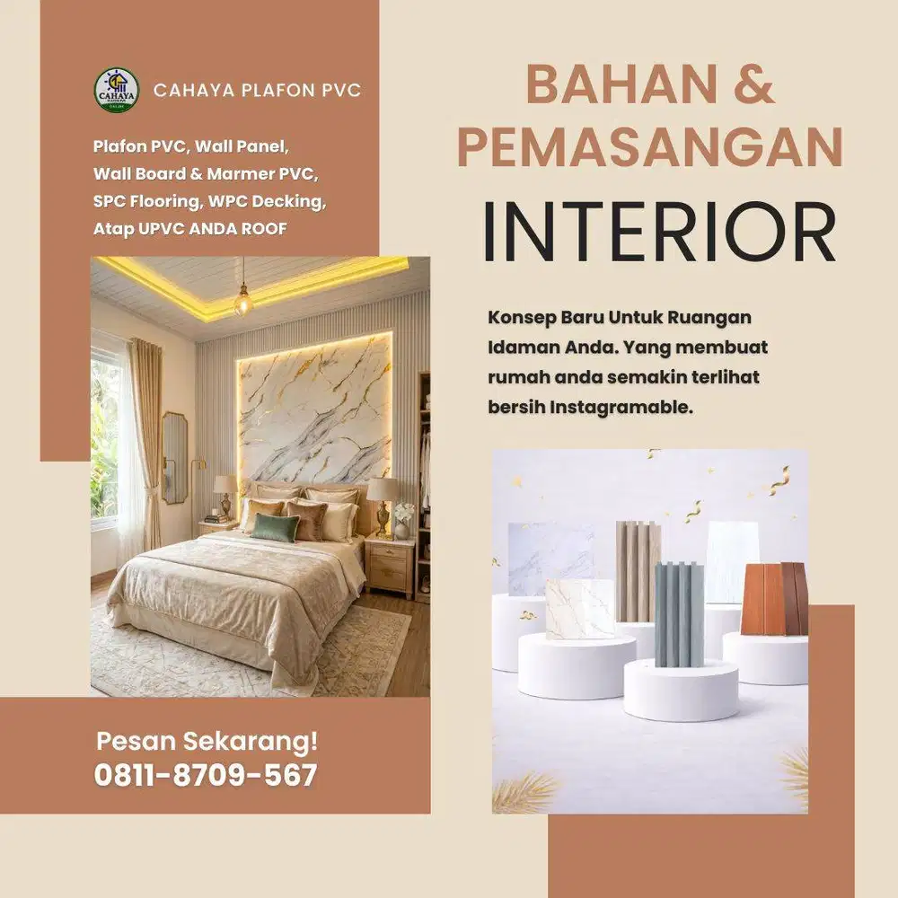 Ubah jadi ruangan Instagramable dalam 2-3 hari, dengan material PVC