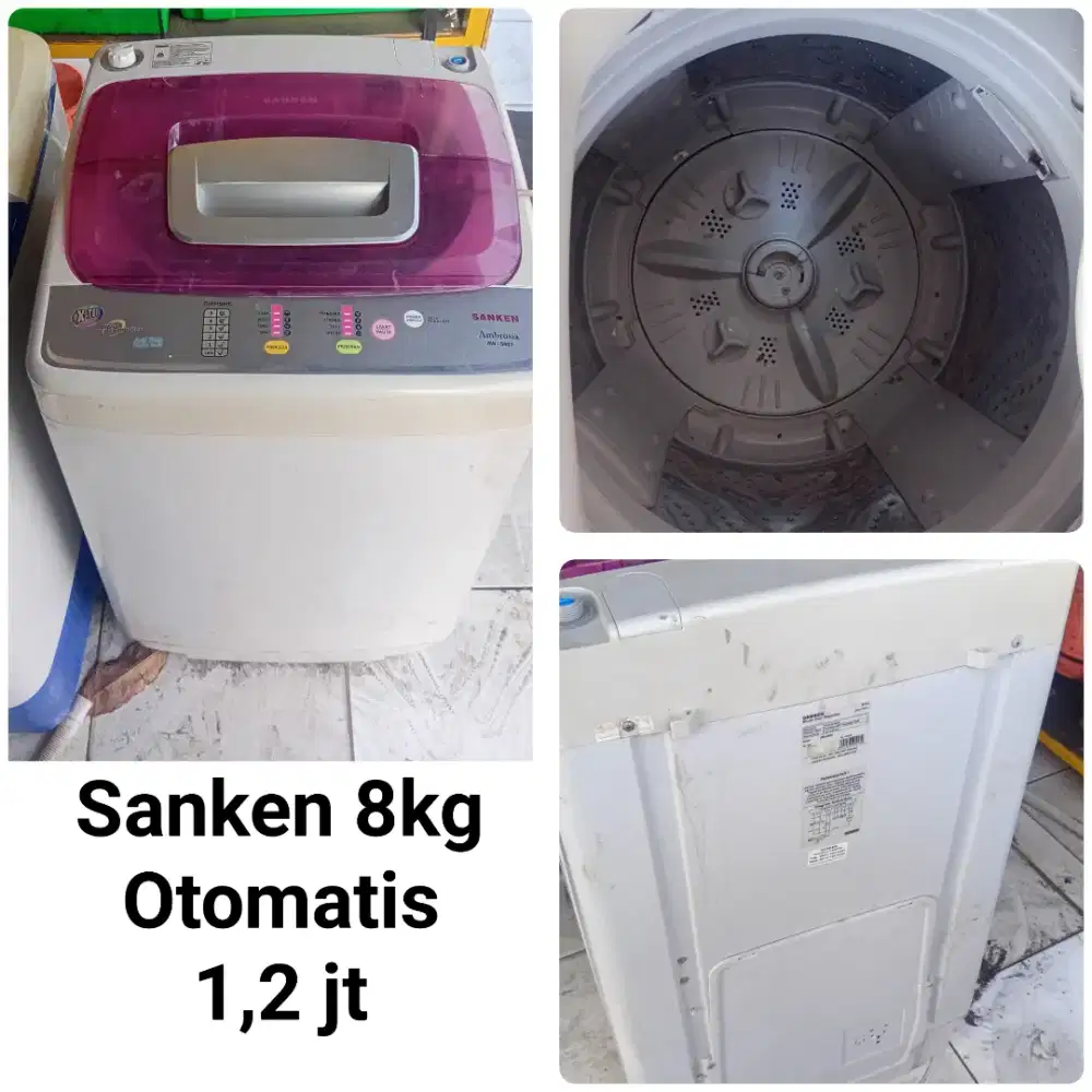 Mesin cuci SANKEN otomatis bekas bergaransi
