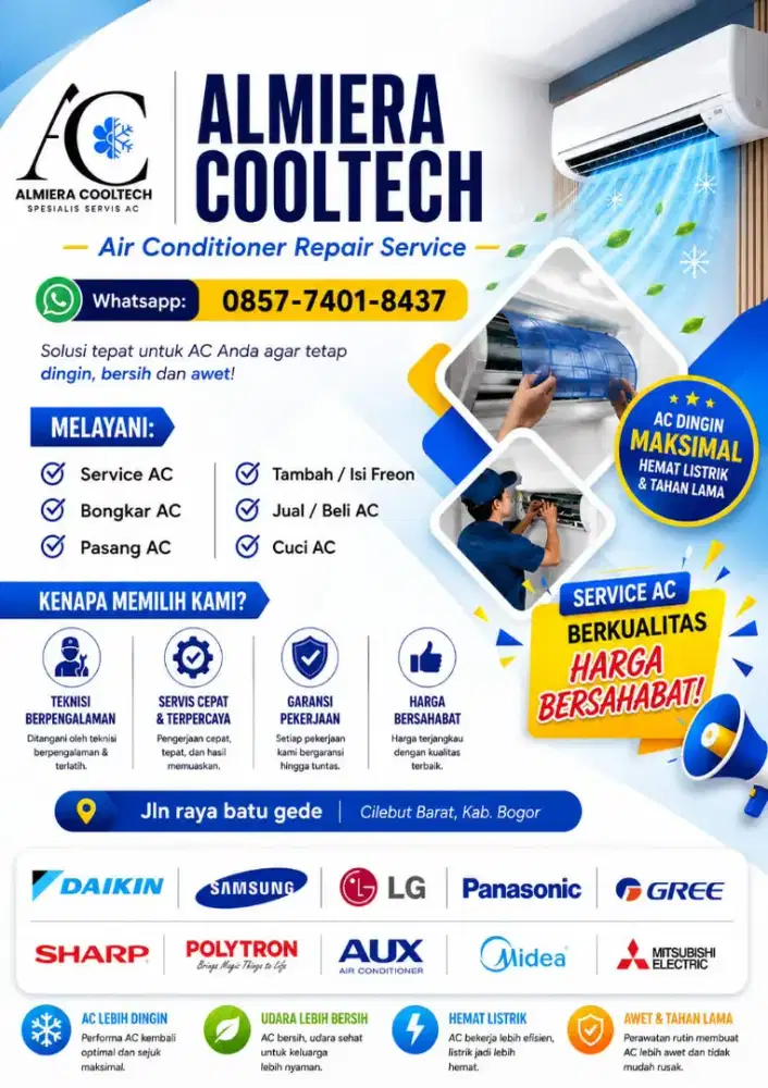 Service ac batu gede cilebut barat