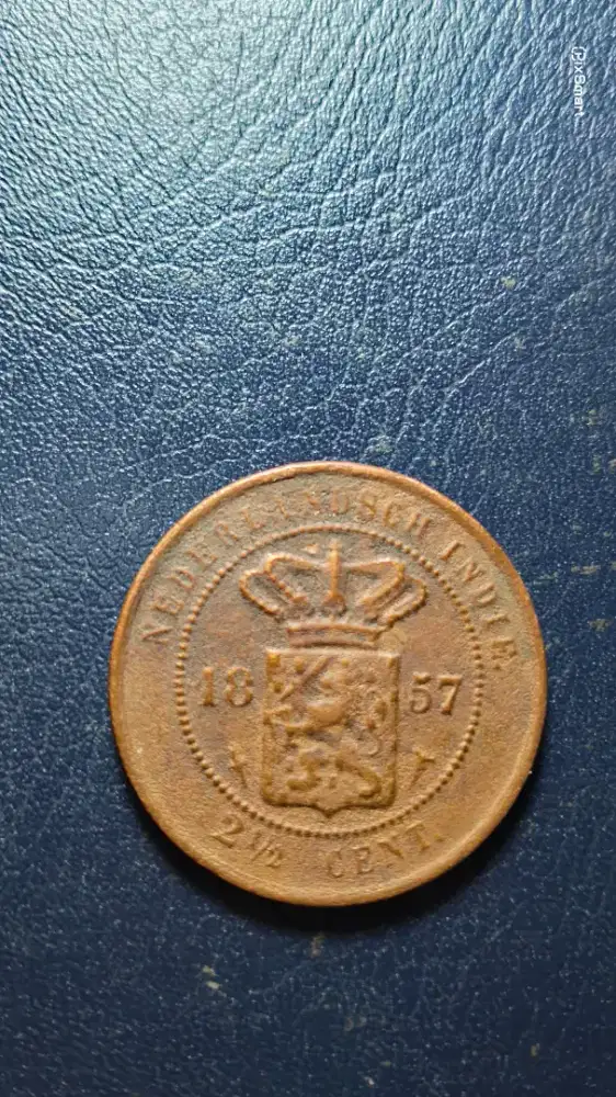 Uang Kuno Nederlandsch Indie 2,50 Cent 1857.