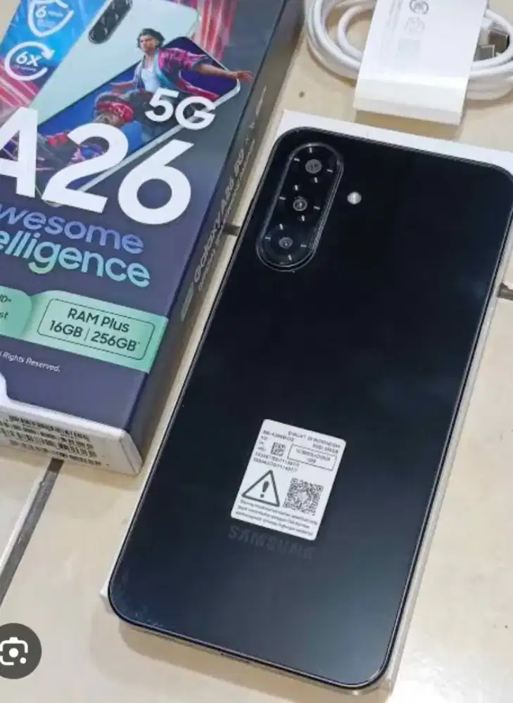 Jual hp samsung A26 5G pemakaian baru 3 bulan masih mulus lengkap dus