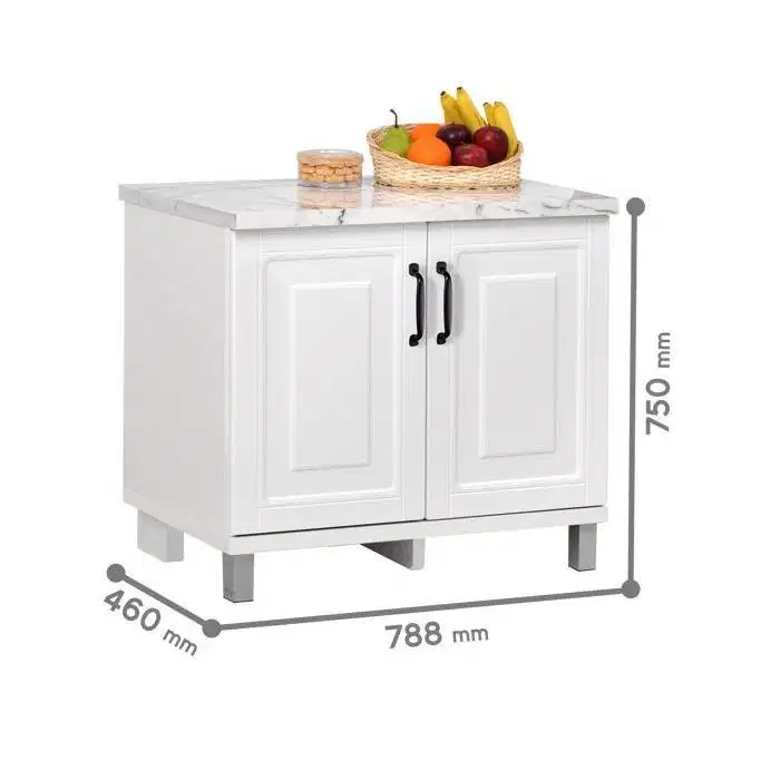 Meja Dapur Serbaguna Warna Putih