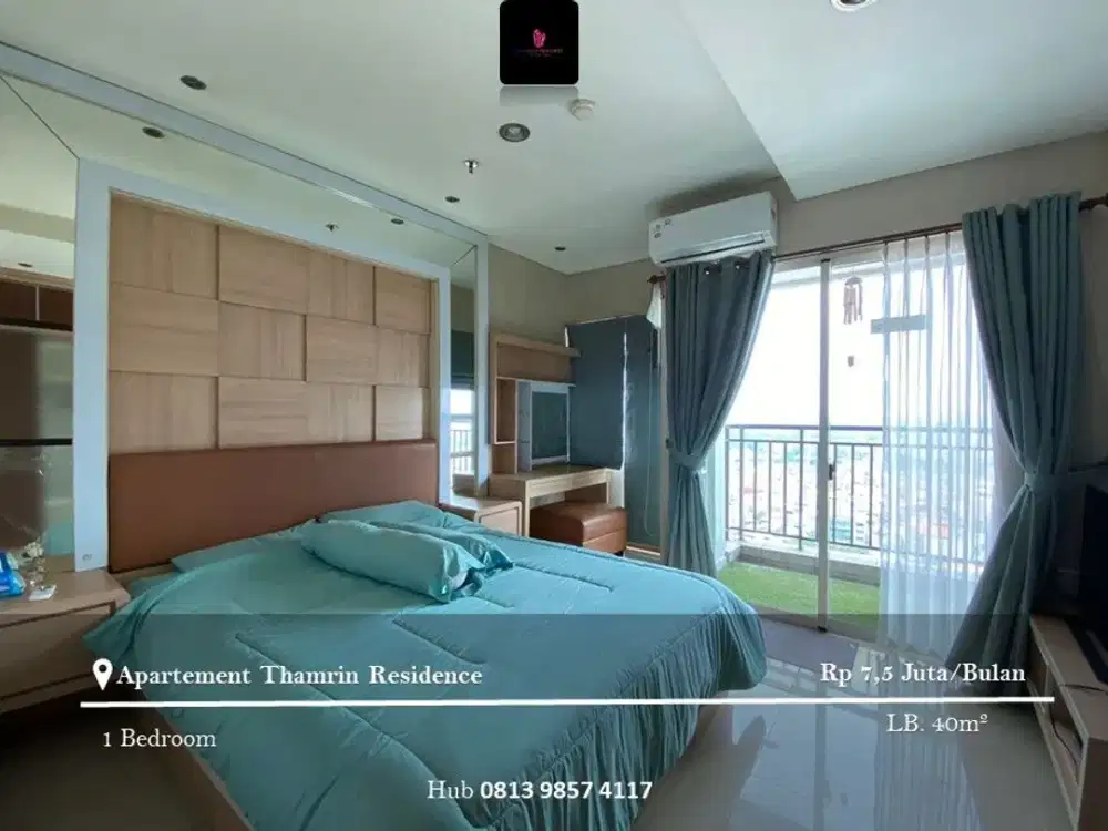 Disewakan Apartement Thamrin Residence Mid Floor 1BR Furnished