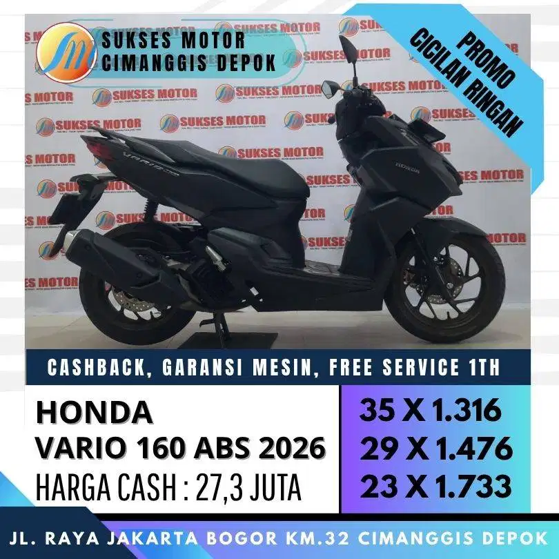 HONDA VARIO 160 ABS 2026 KM LOW UNIT ISTIMEWA CASH KREDIT BISA