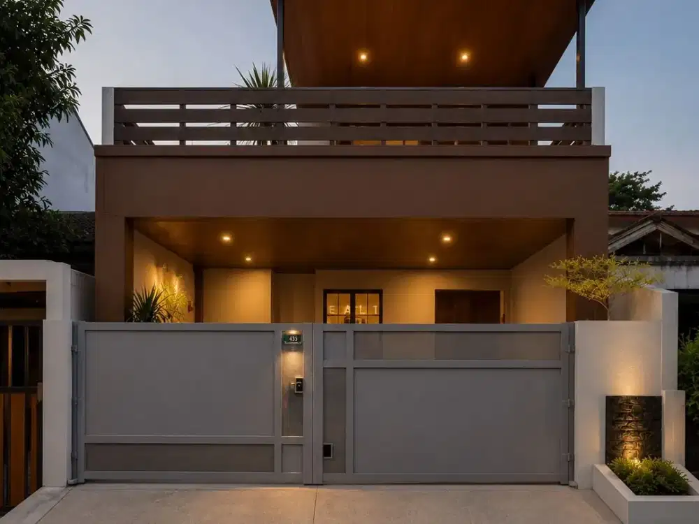 RUMAH SIAP HUNI MODERN DI CINERE ESTATE DEPOK DIJUAL DESAIN INDUSTRIAL