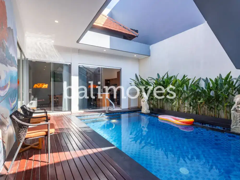 Vila Modern Minimalist Dua Kamar Tidur di Tepi Pantai Sanur
