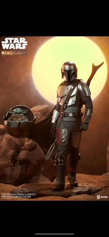 Mandalorian and Grogu 1:4 scale statue by Sideshow