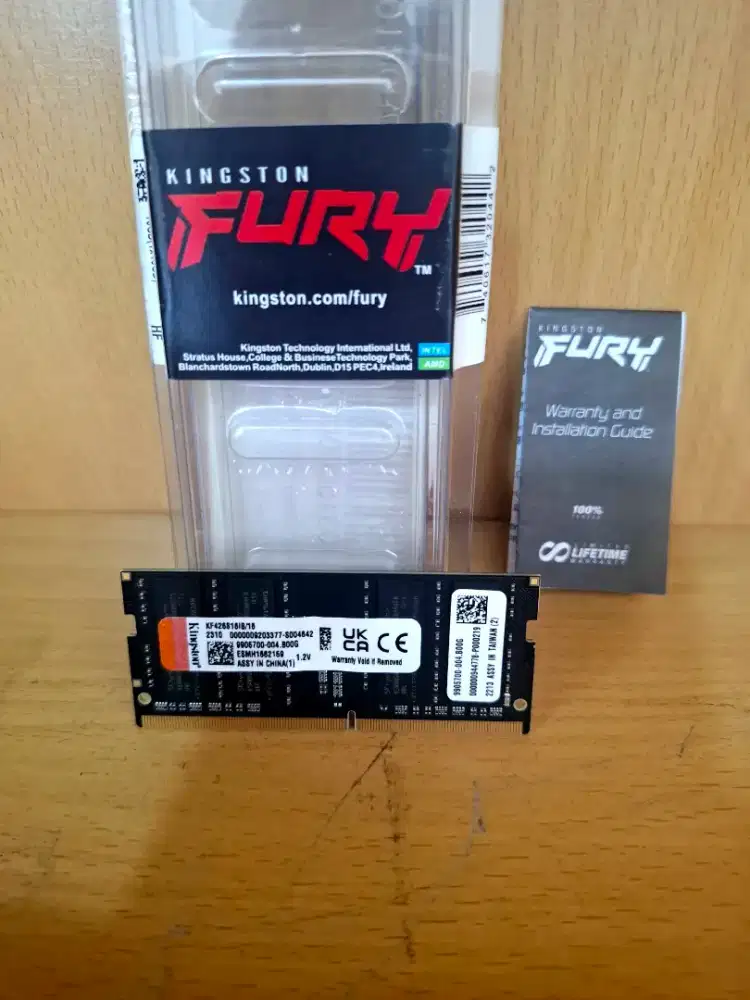 Kingston FURY RAM Laptop DDR4 16GB-2666 1.2V . Siap pakai & bergaransi