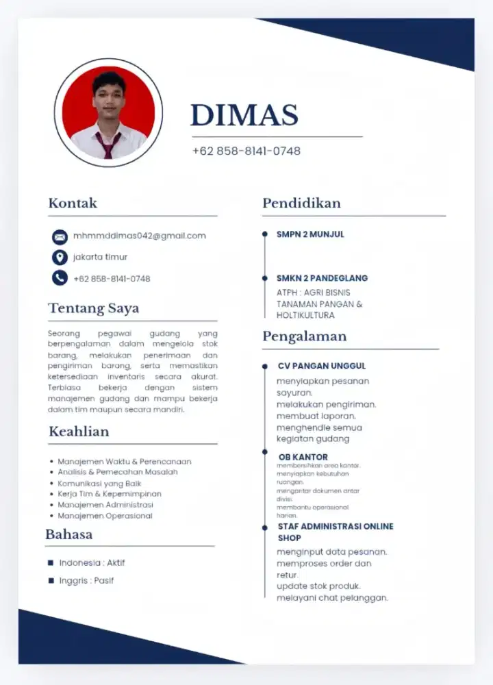 Siap kerja lah apa aja