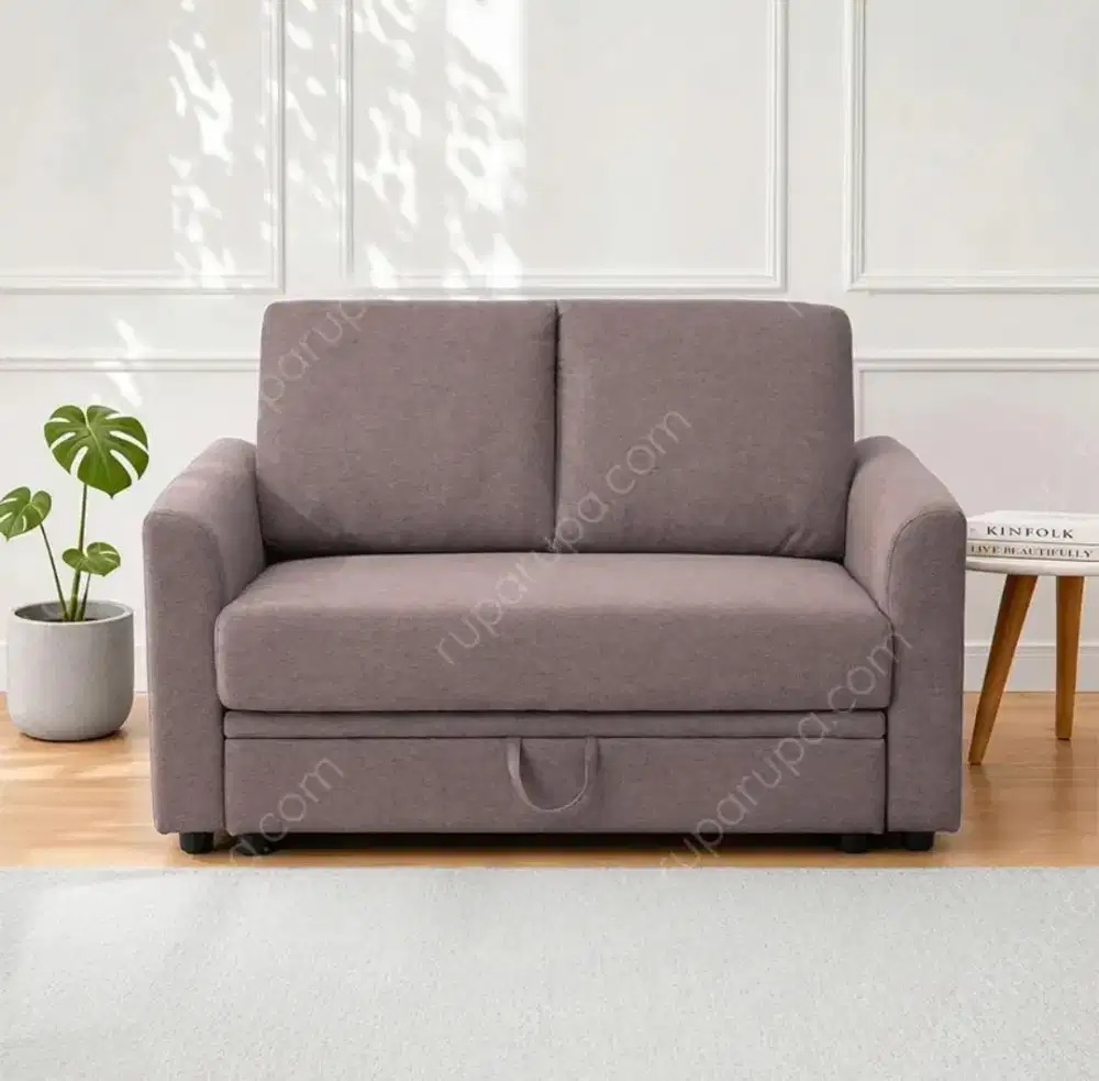 SELMA THEON SOFA FABRIC PENYIMPANAN - COKLAT