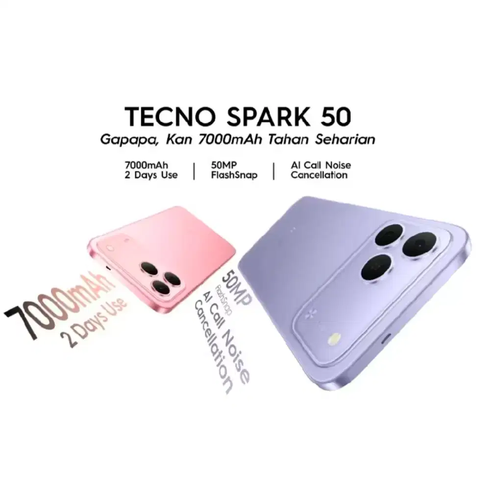 TECNO SPARK 50 Ram 16GB (8GB+8GB) + memori 128GB