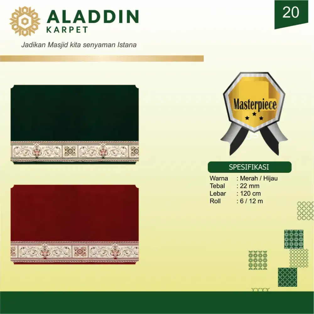 Karpet masjid aladdin karpet