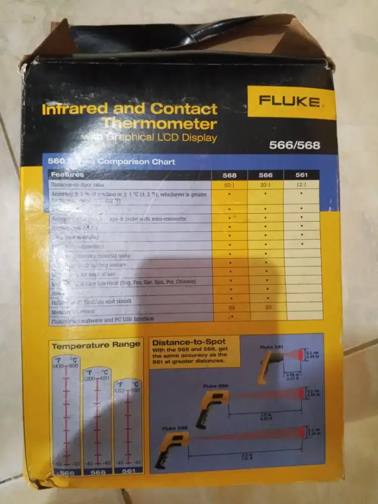 Infrared and contact Termometer Fluke 566/568