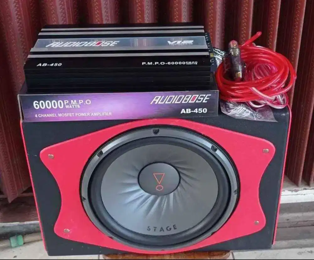 Audio Mobil Subwoofer 12, merk JBL Stage + Power 4ch Audiobose, di dps