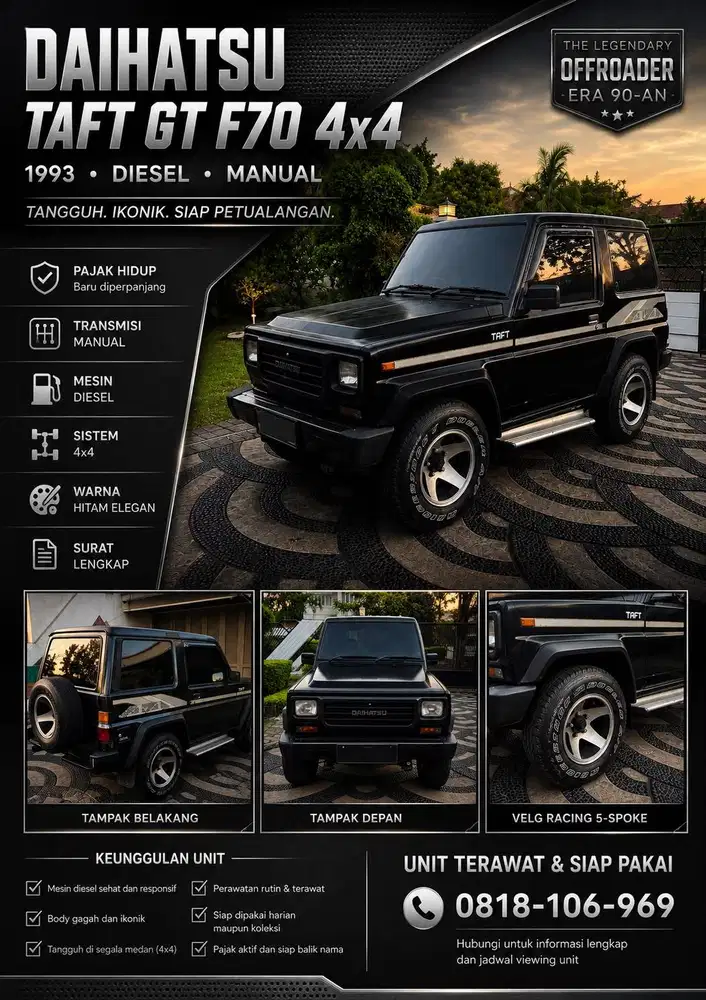 Dijual Daihatsu TAFT GT F 70 4X4