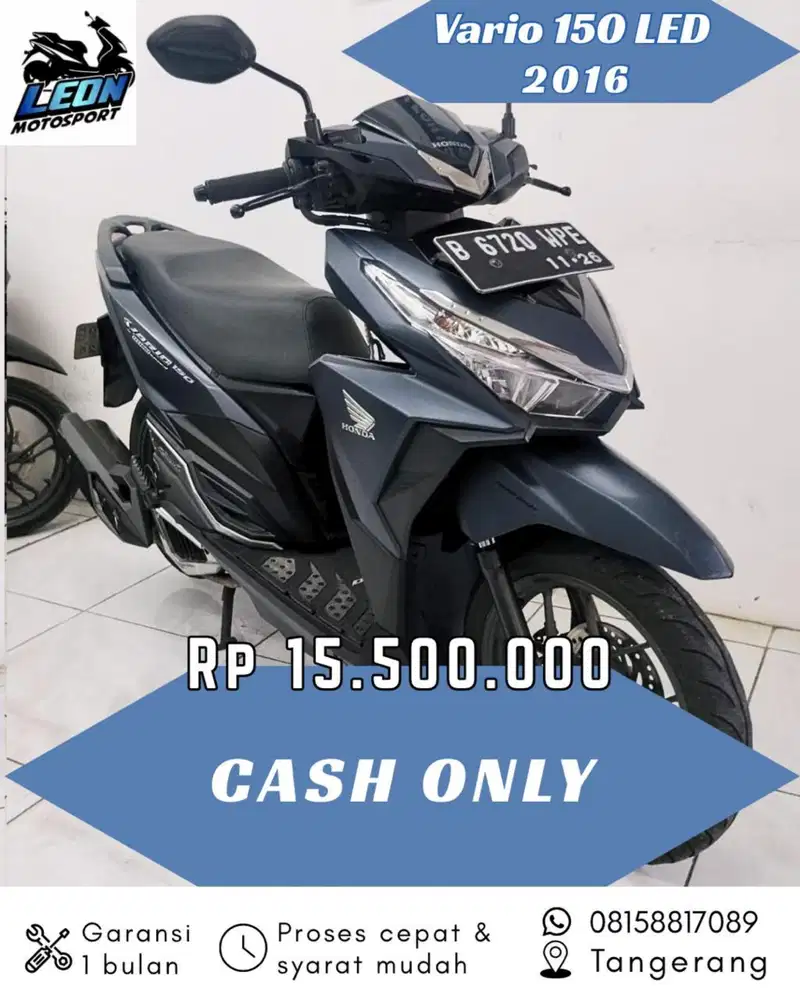 Vario 150 led old 2016, jual beli motor seken