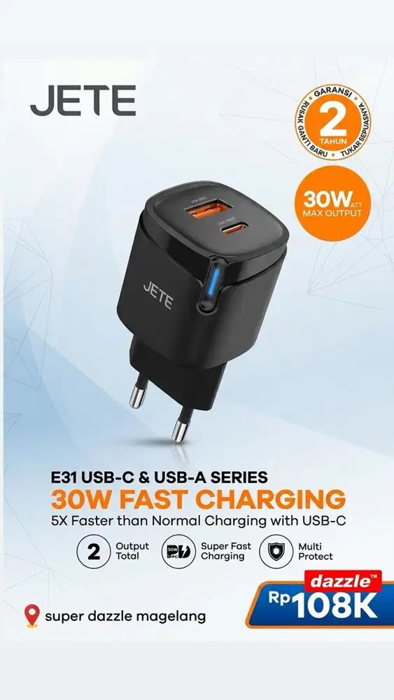 Tc jete e31 tyoe c usb 30 watt