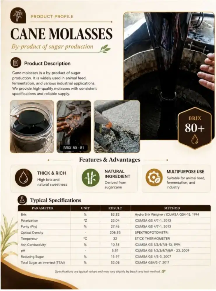 Dijual molase atau tetes tebu utk industri