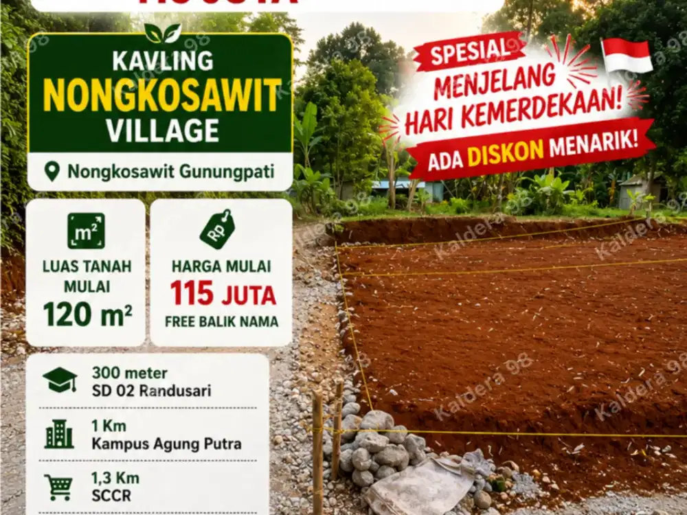 Kavling SHM Gunungpati Semarang Dekat Kampus Agung Putra & Unwahas Mulai Rp115 Juta!