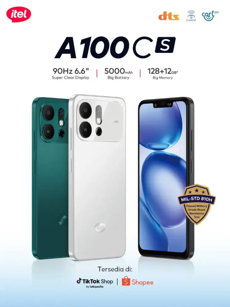 ITEL A100Cs Ram 8GB (3GB+5GB) + memori 64GB