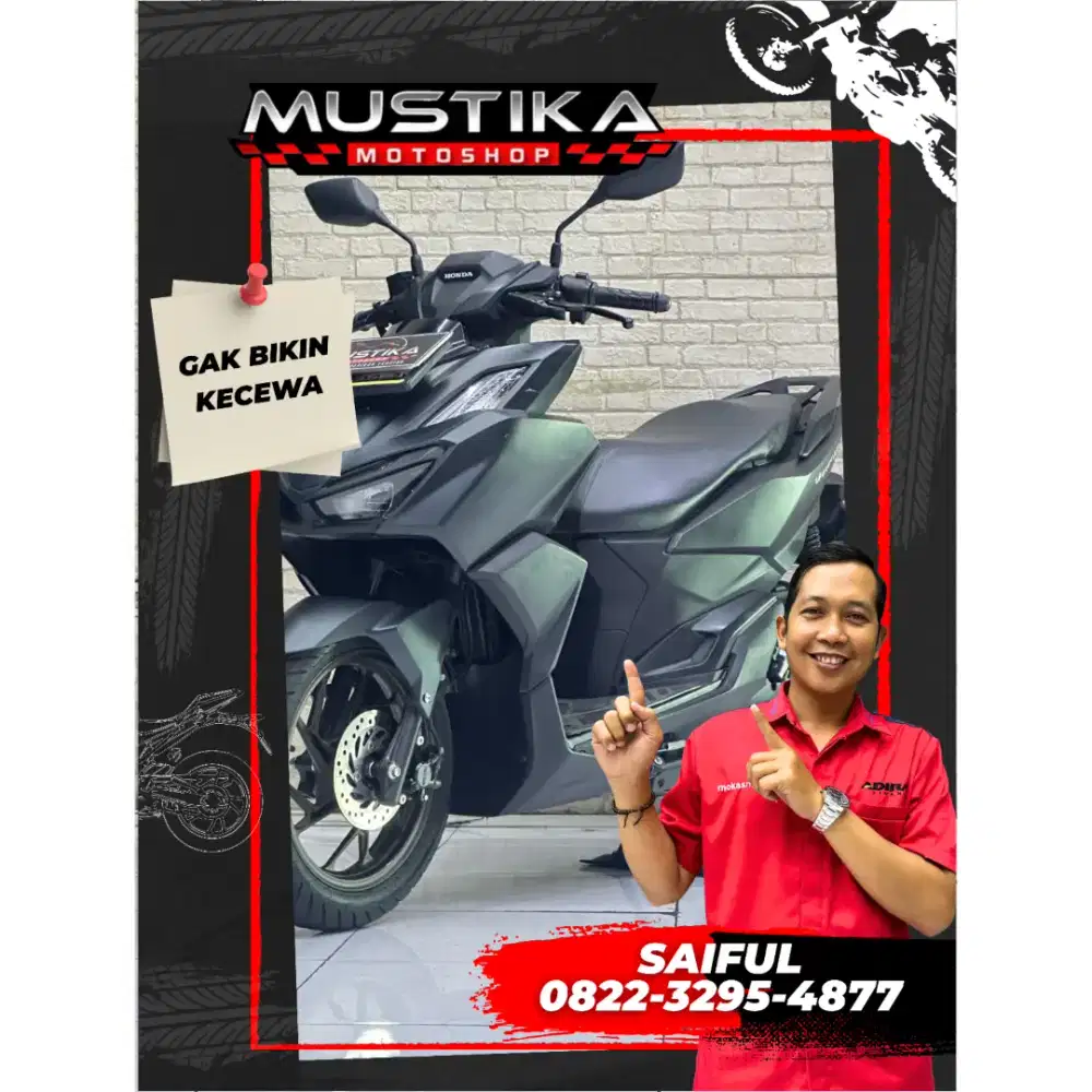 Perfect Condition!!Honda Vario 160cc 2023 Black Matte N Asli-Mustika
