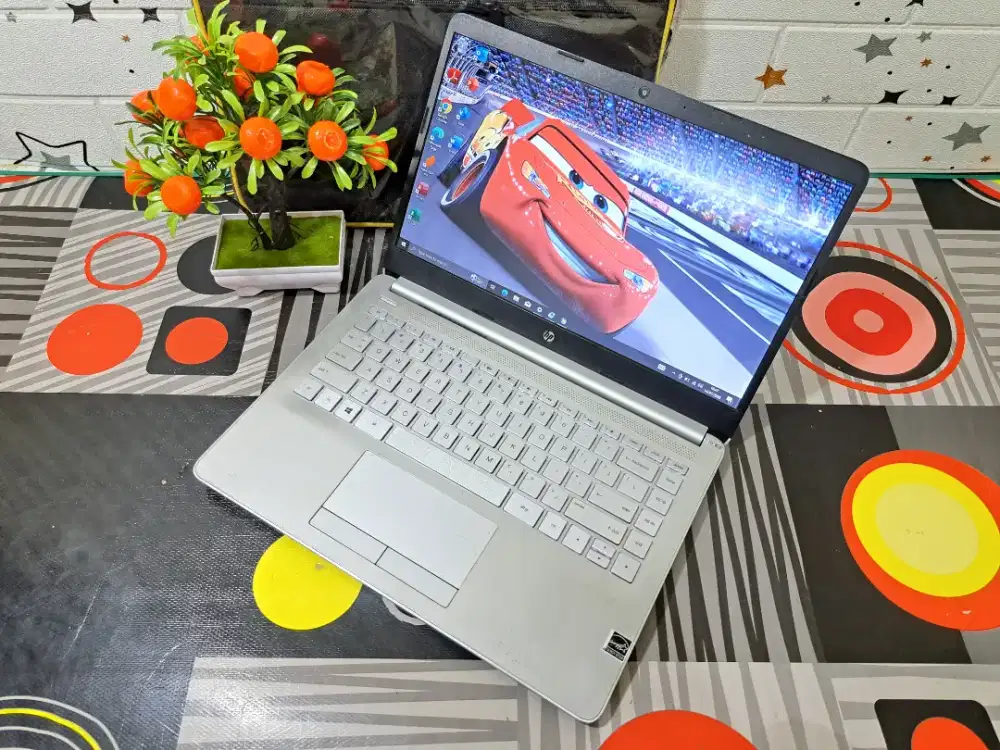 Jual BU  laptop hp 14s slim silver Keyboard baclate nyala siap pakai