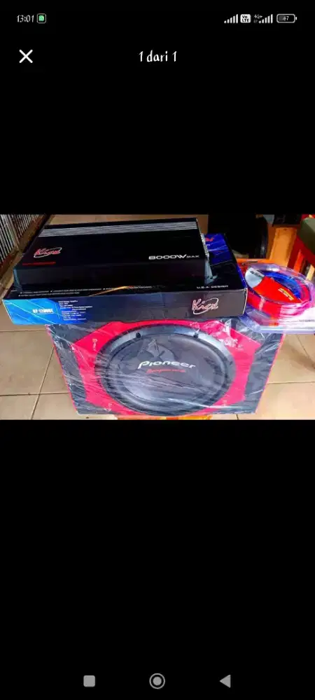 Audio Mobil Subwoofer 12, merk Pioneer Champion Series + Power Mono