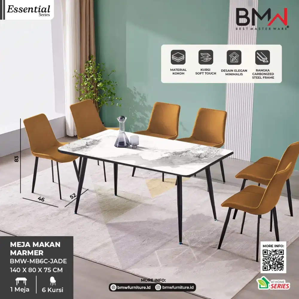 Meja makan marbel sintetis