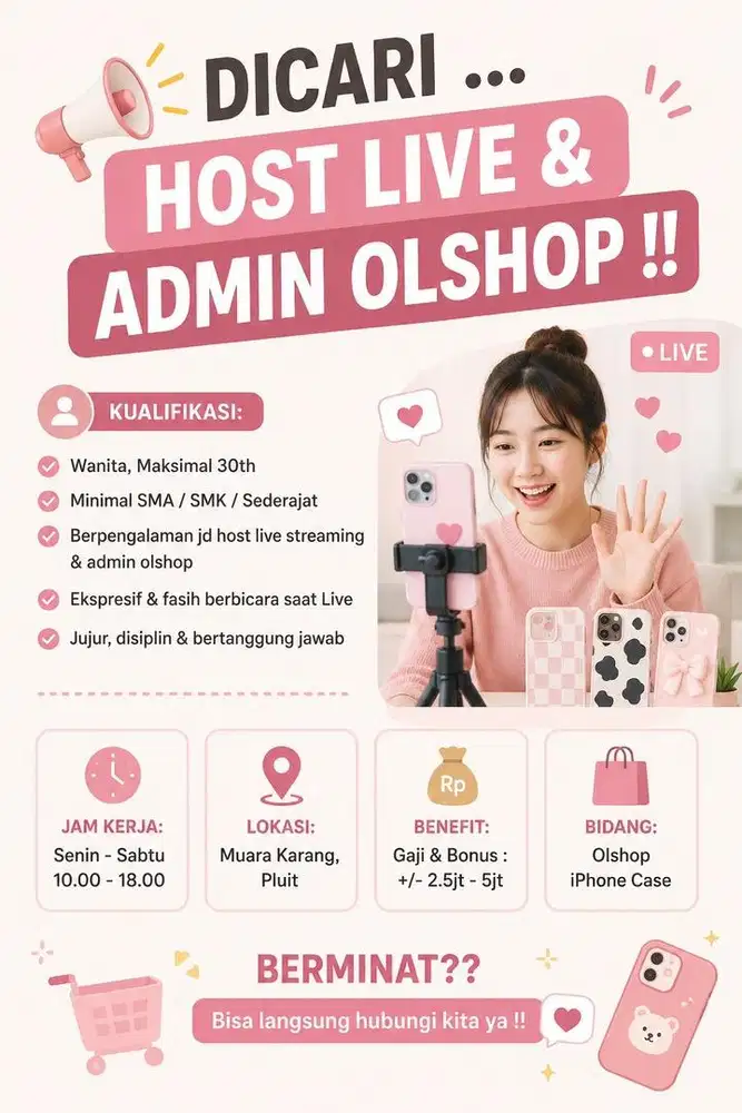 Host Live & Admin Olshop