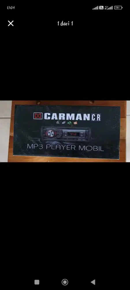 Tape mobil Singel din merk Carman,kondisi baru,nyala normal boz,di dps