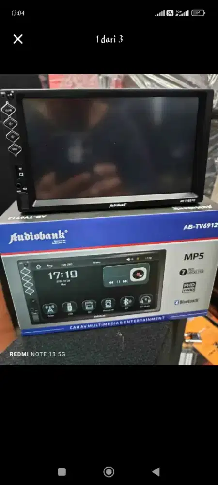 Tape mobil Double Din, merk Audiobank 7in + ongkos pasangnya boz, dpe