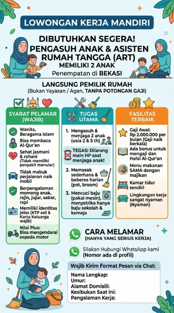 Jasa Pengasuh Anak dan ART