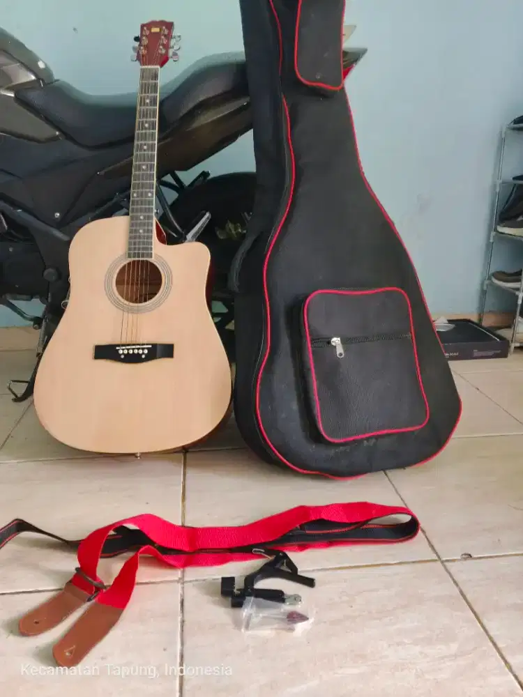 Jual cepat gitar akustik merk kapok original, bisa nego!