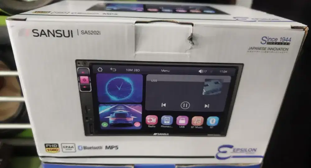 Tape mobil Double Din, merk Sansui 7in + ongkos pasangnya boz, di dps
