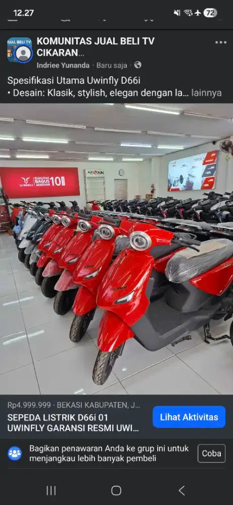 SEPEDA LISTRIK D66i 01 UWINFLY GARANSI RESMI