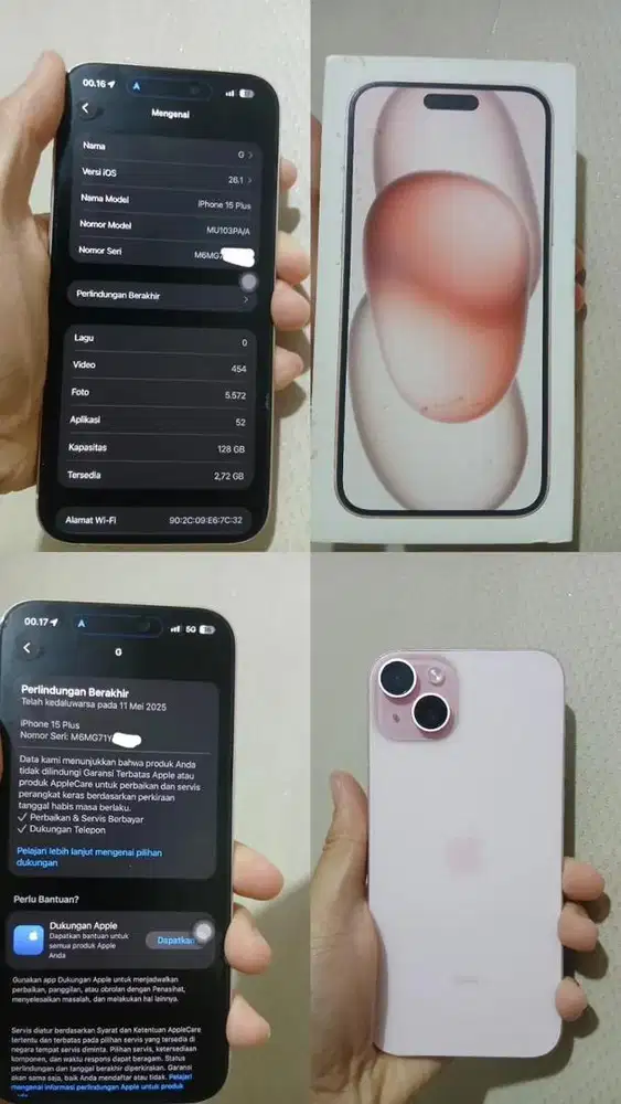 Jual Iphone 15 plus 128 GB iBox