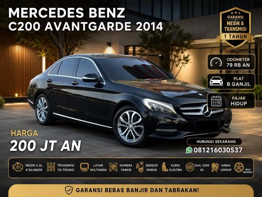 Mercedes Benz Mercy C200 C 200 Avantgarde AVG 2014 Murah Bekas Ganjil